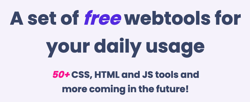 A set of free webtools for your daily usage