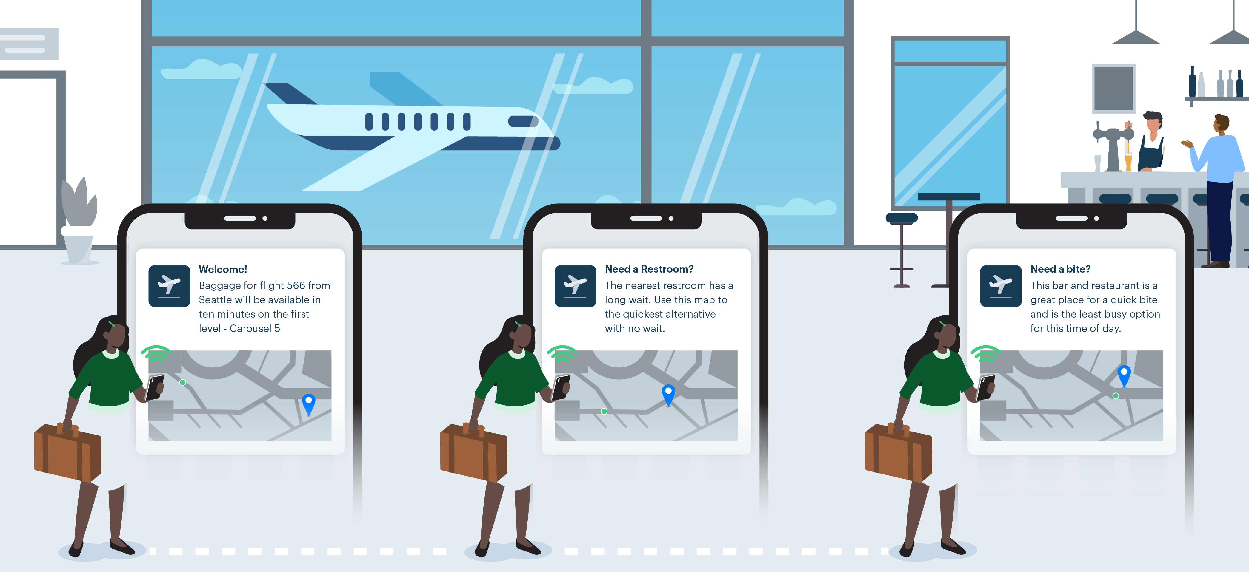beacons support for air travel