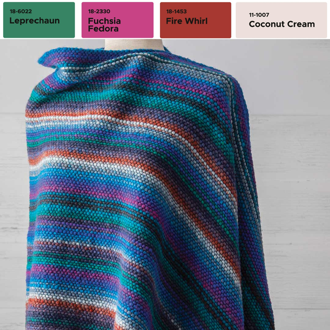 Thick and Quick Poncho by Tammy Bast from Little Looms Holiday 2021