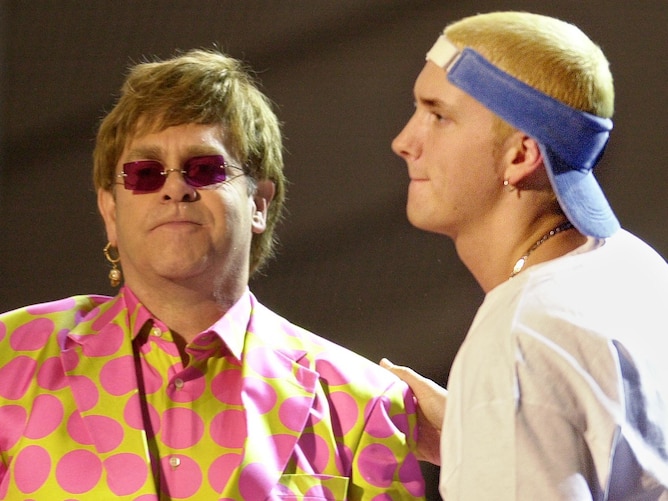 Eminem gifts diamond-encrusted Cock Rings to Elton John