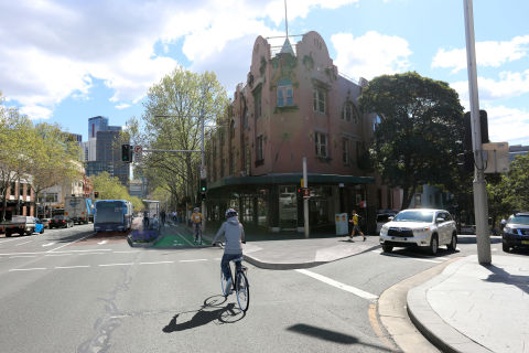 The 1.7km cycleway will connect the existing Liverpool Street cycleway with Bourke Street cycleway and the city&#39;s east.