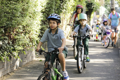 Children under 16 are allowed to ride on footpaths, as are any adults accompanying them. 