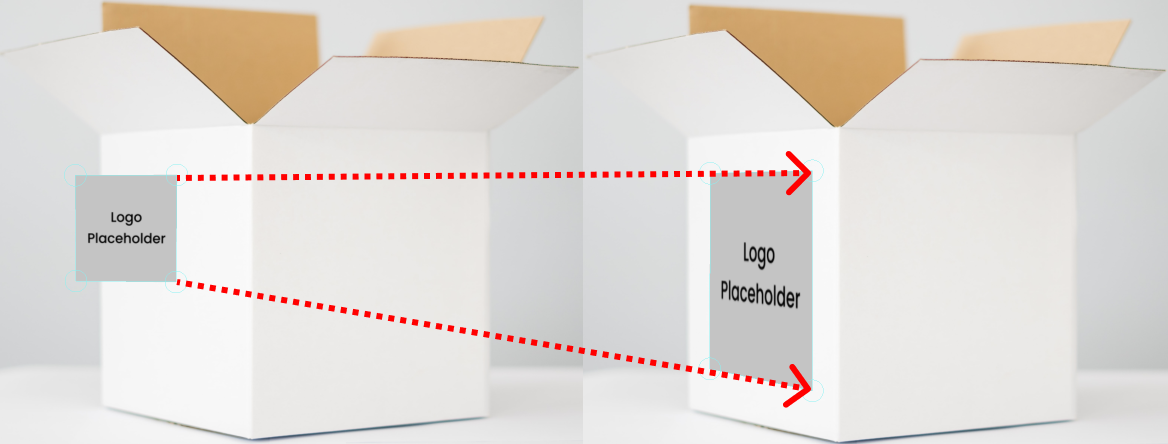Logo projection onto packaging box