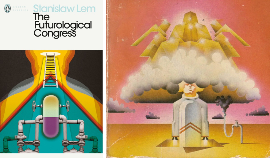 Covers of the Stanisław Lem’s book "The Futurological Congress"