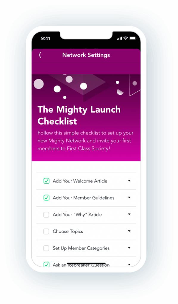 Mighty Launch Checklist iOS