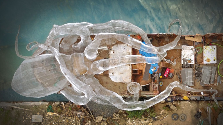 Richard Branson Built a Giant Kraken Sculpture on an Old Ship for You to Swim Through: BVI