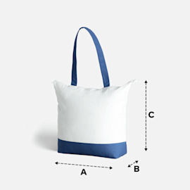VistaPrint® Large Zip Cotton Tote Bag