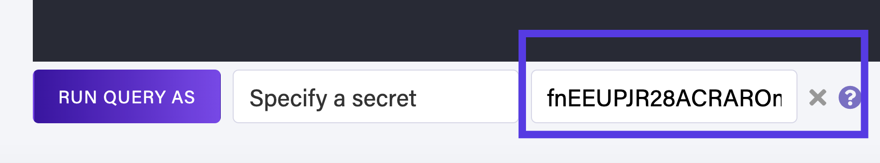 specify secret