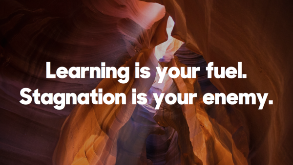 Learning is your fuel. Stagnation is your enemy.​