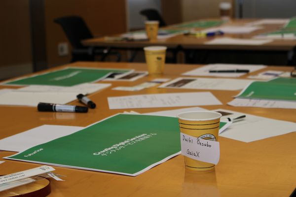 Pens, papers, and hot drinks are served in our innovation workshop.​