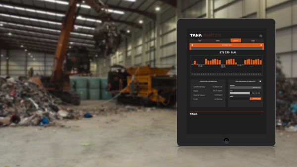 Context of use, hardware + tablet UI of Tana SmartSite, developed in co-operation with Futurice​
