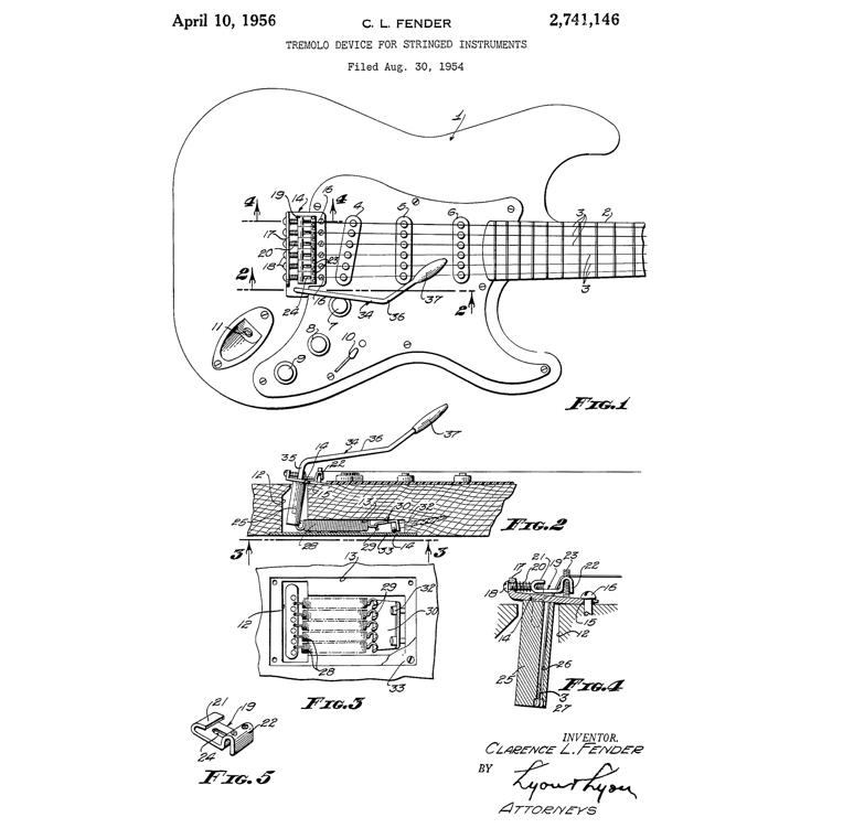1956 Fender Tremolo Patent