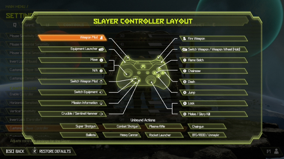 DE-Slayer Controller Binds 960x540
