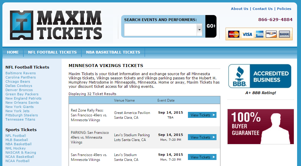 Buy Minnesota Vikings Parking at US Bank Stadium from MaximTickets.com