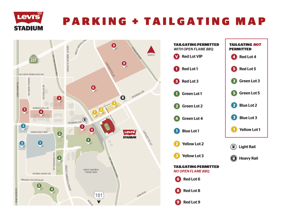 2014 Levis Stadium Parking Map