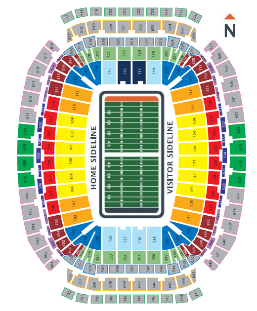 Houston Texans Seating Chart Map at NRG Stadium