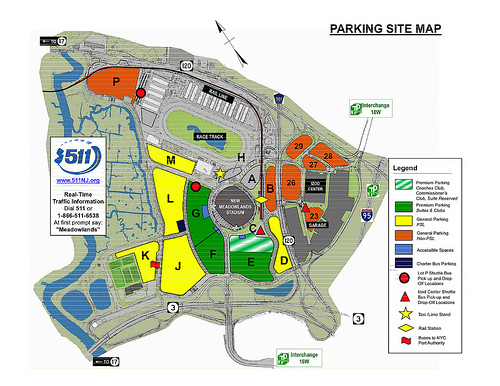 Giants Parking Map
