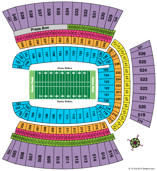 Pittsburgh Steelers Seating Chart at Heinz Field