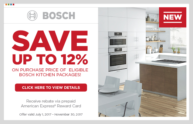 Bosch Kitchen Package Rebate Offer