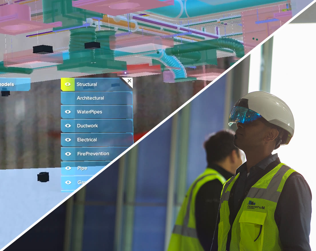 One application of the Daqri smart helmet is in the construction industry