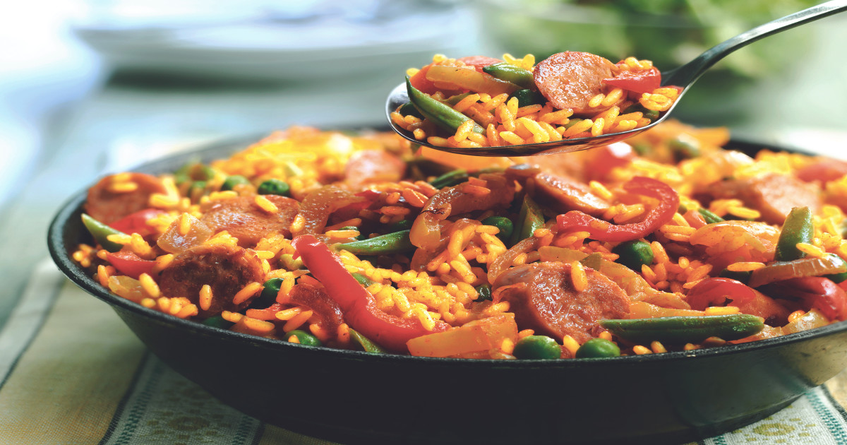 Sausage & Vegetable Paella  Quorn