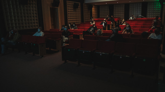 People enjoying a movie at Spazju Kreattiv Cinema, Malta