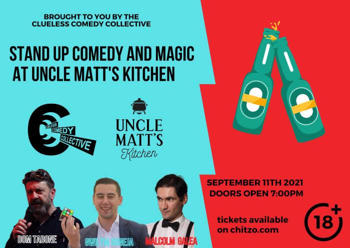 Stand Up at Uncle Matt's 11th September 2021