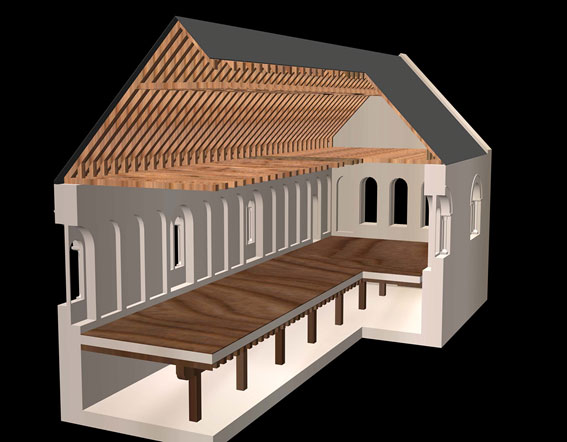 Inline :: Lesser Hall reconstruction, medieval Parliament