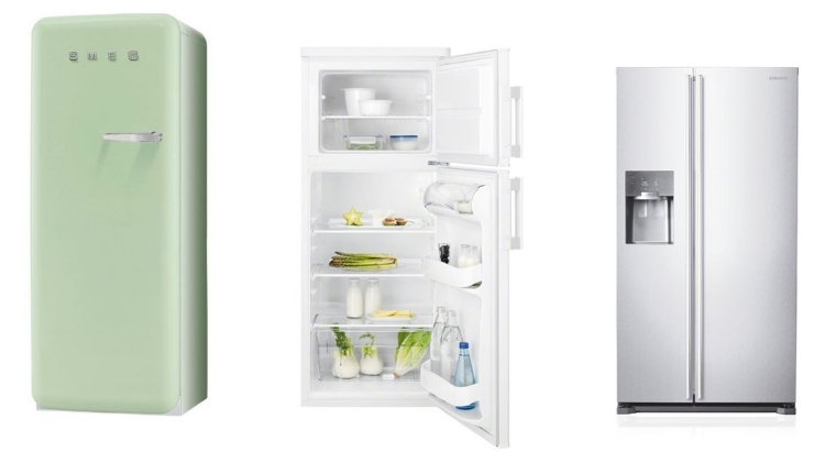 retro kylskåp kombinerad kylfrys side by side kylskåp