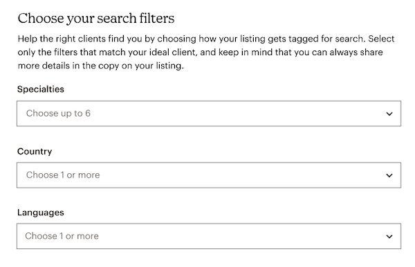 Partner Directory Editor - Search Filters