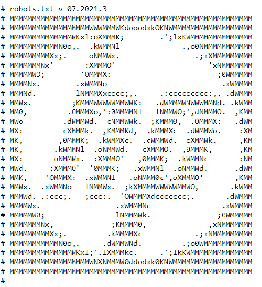 hp logo in robots.txt file